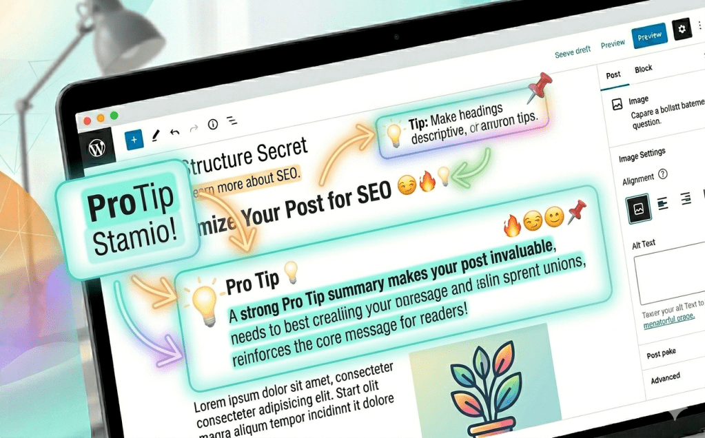 Blog Pro Tip Section Highlight – Motivational Advice with Arrows and Icons in Beginner-Friendly Layout