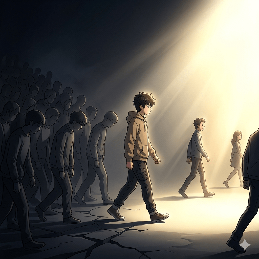 most beginner bloggers quit early showing crowd fading into darkness blogging failure reality