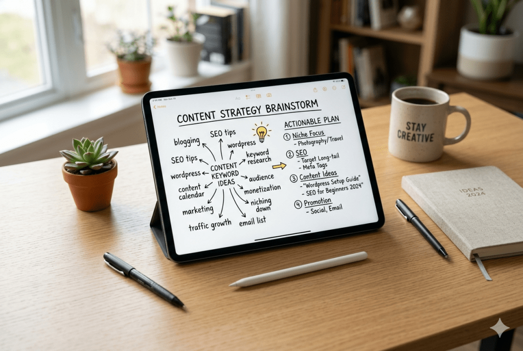 👉 brain dump keyword idea generation method for blogging and seo beginners