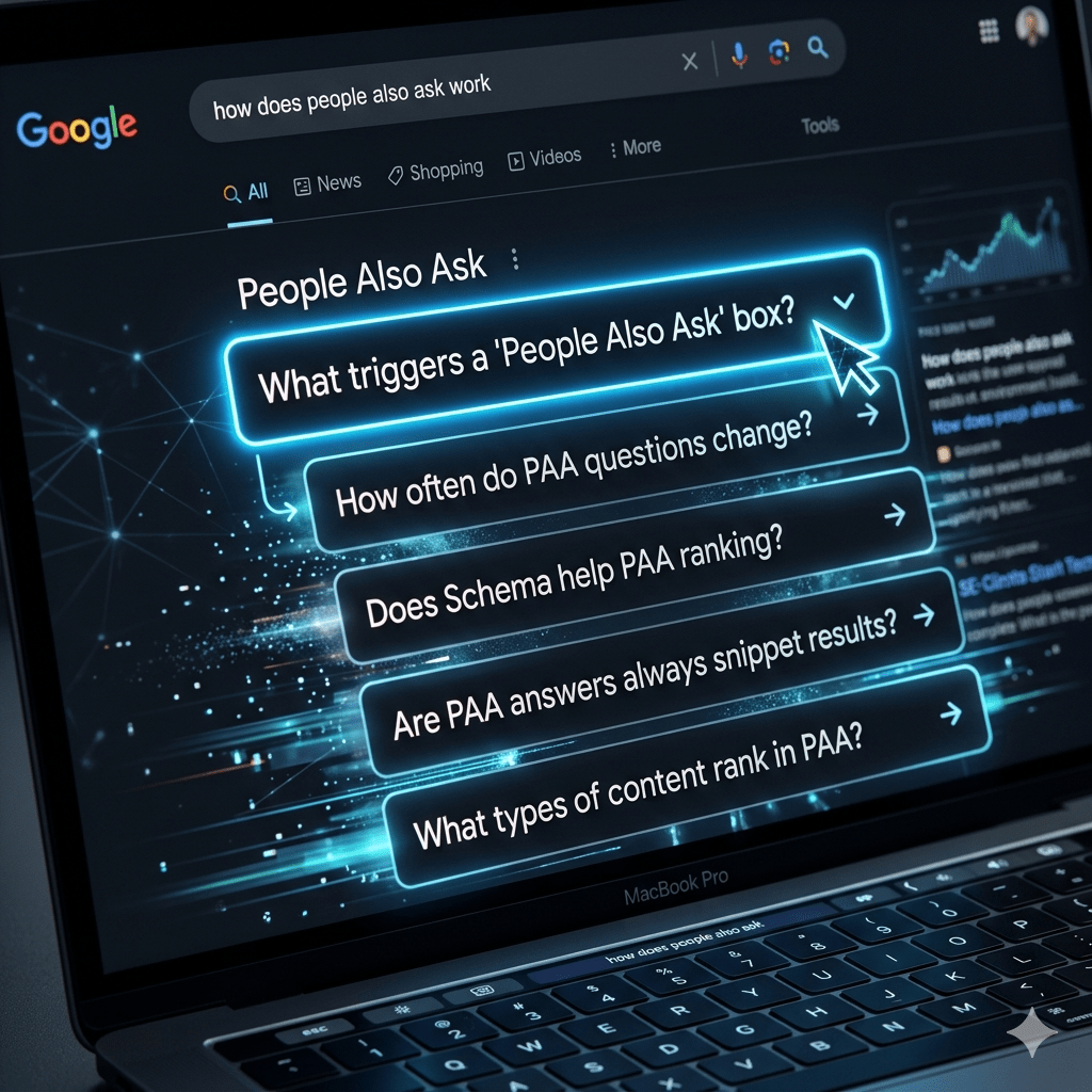 Google People Also Ask expanding questions showing multiple related queries for deeper keyword research